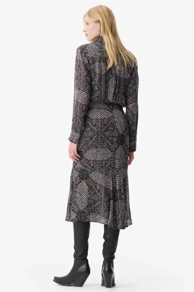Lala Berlin Skirt Suna viscose heritage star black Im Verkauf