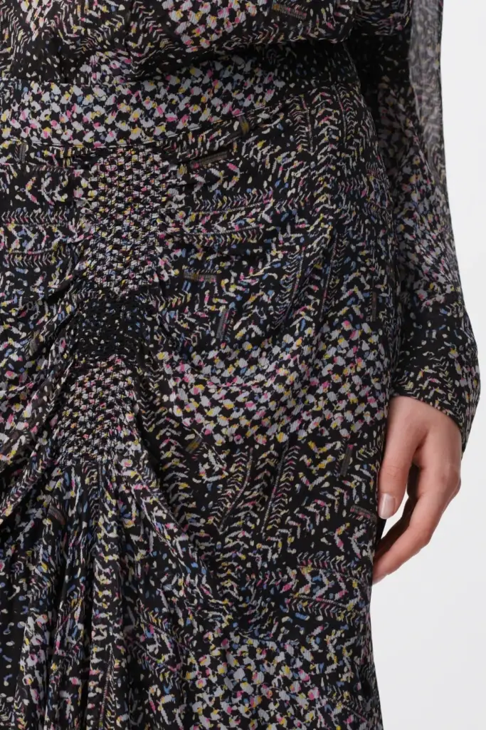 Lala Berlin Skirt Suna viscose heritage star black Im Verkauf