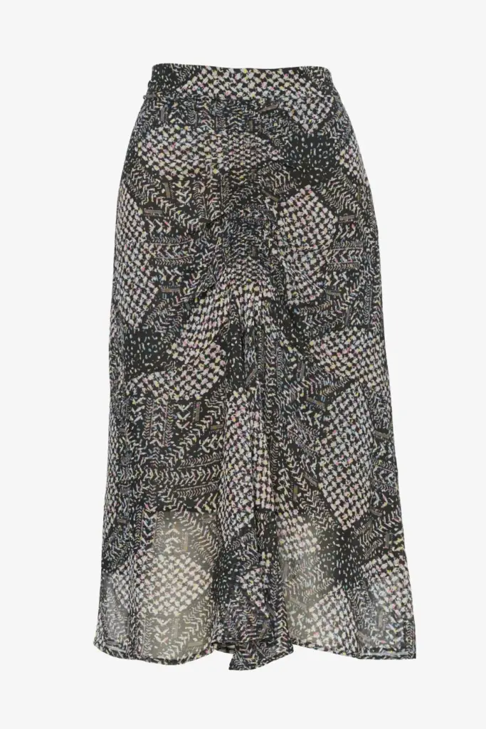 Lala Berlin Skirt Suna viscose heritage star black Im Verkauf