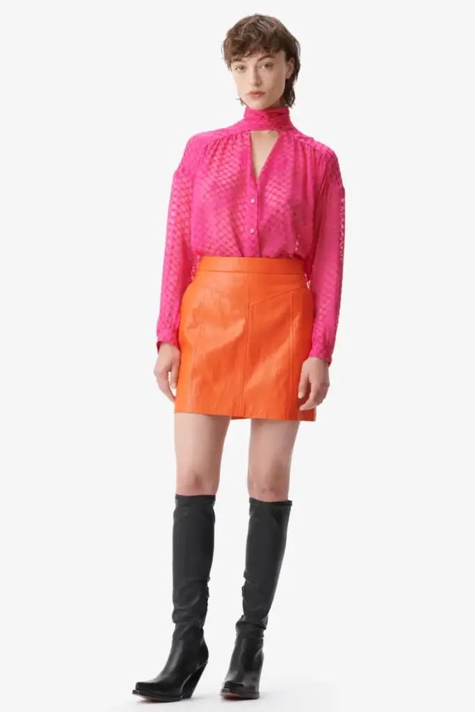 Lala Berlin Skirt Skyla viscose mix paprika 50% Rabatt für begrenzte Zeit