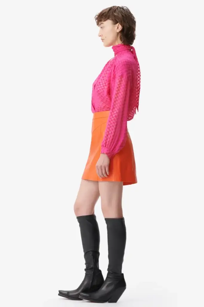 Lala Berlin Skirt Skyla viscose mix paprika 50% Rabatt für begrenzte Zeit