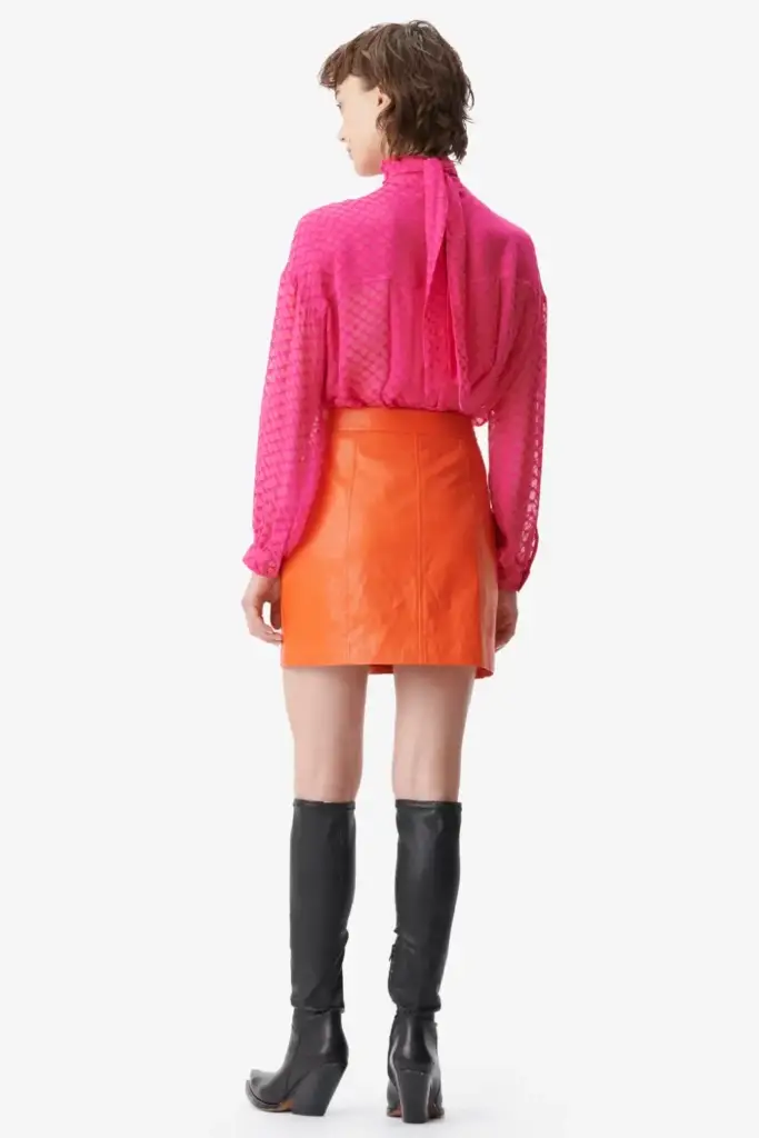 Lala Berlin Skirt Skyla viscose mix paprika 50% Rabatt für begrenzte Zeit
