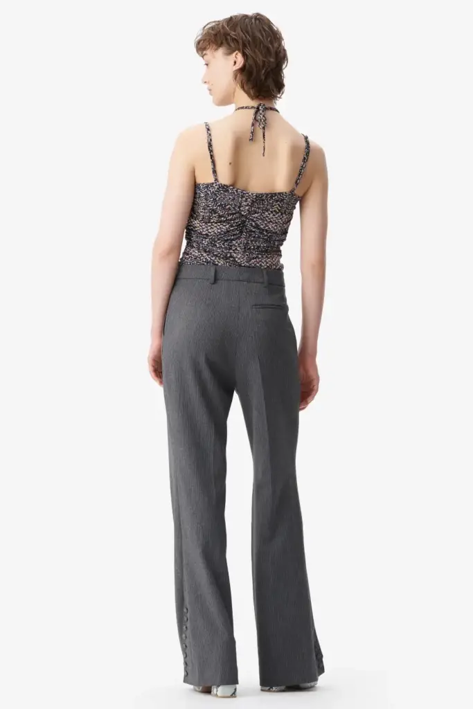 Lala Berlin Pants Pinka polyester mix anthracite stripe Verkauf