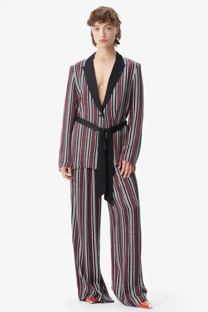 Lala Berlin Pants Perlo viscose shibori stripe im Angebot