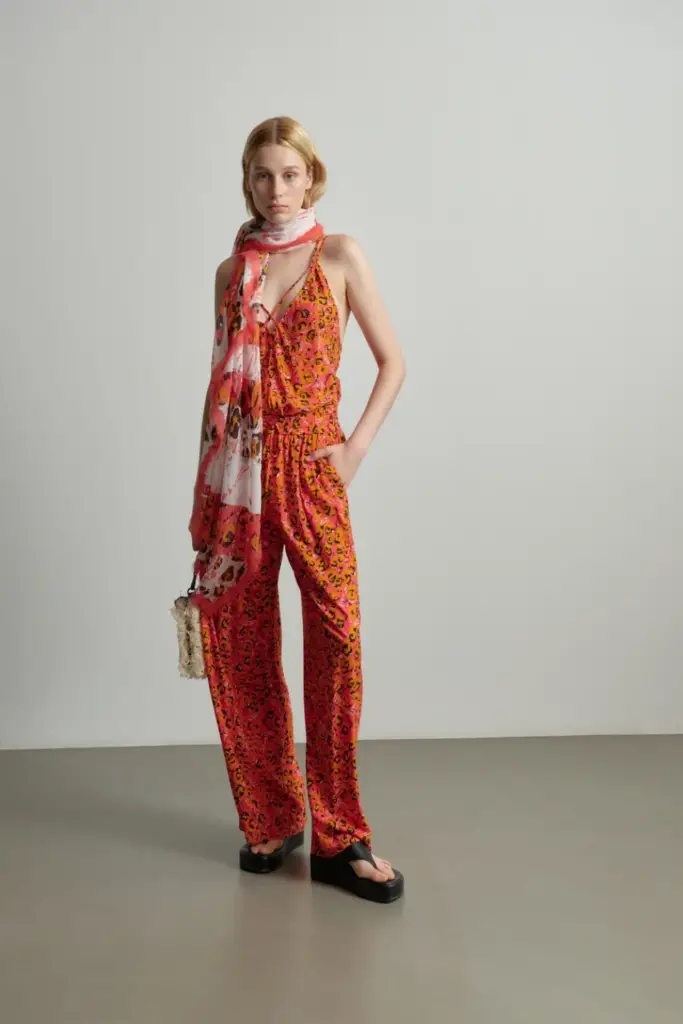 Lala Berlin Pants Perla viscose leo pink Günstiger Verkauf