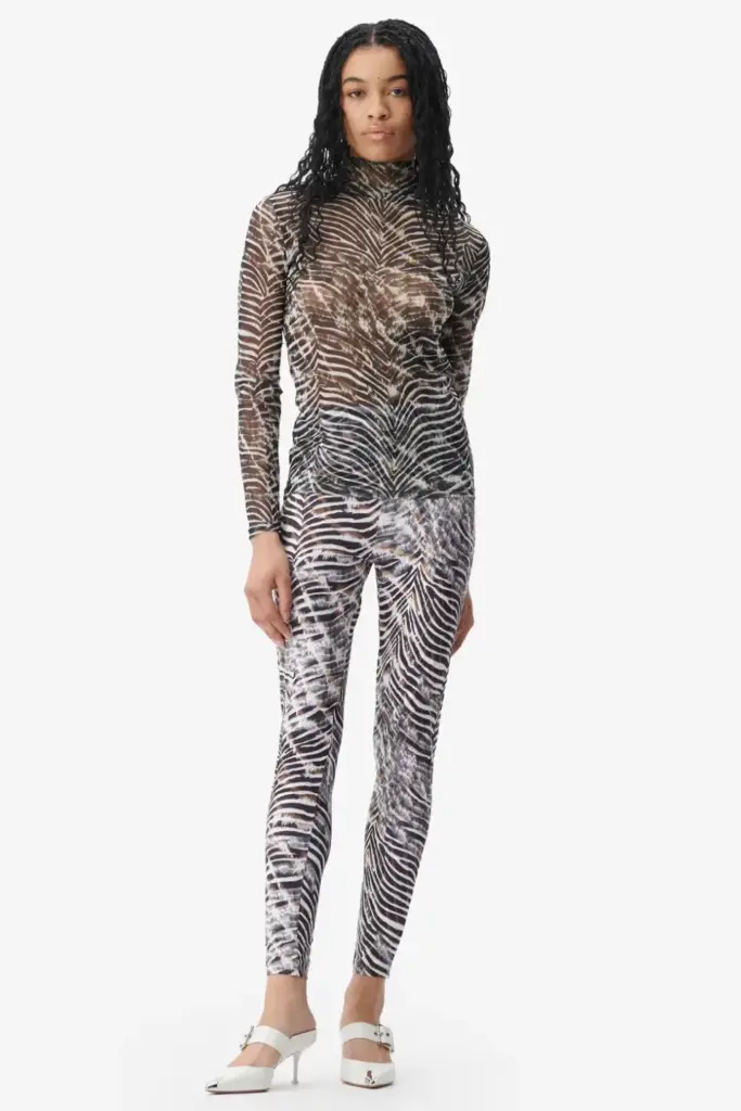 Lala Berlin Legging Leonie polyester mix dark zebra shibori Fabrikpreis