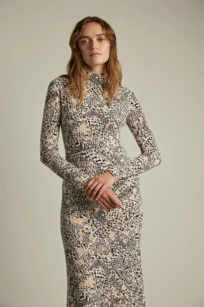 Lala Berlin Dress Kato wool heritage garden Cyber Monday