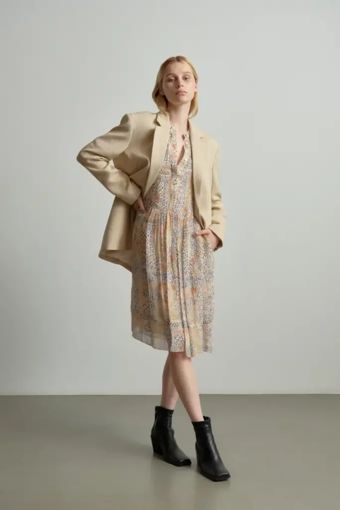 Lala Berlin Dress Dirka viscose heritage garden Vatertagsangebot