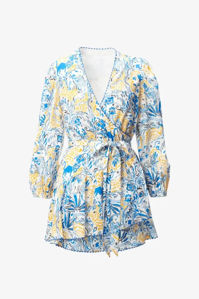Lala Berlin Dress Dilovan linen/viscose blend magic garden day Lagerräumung