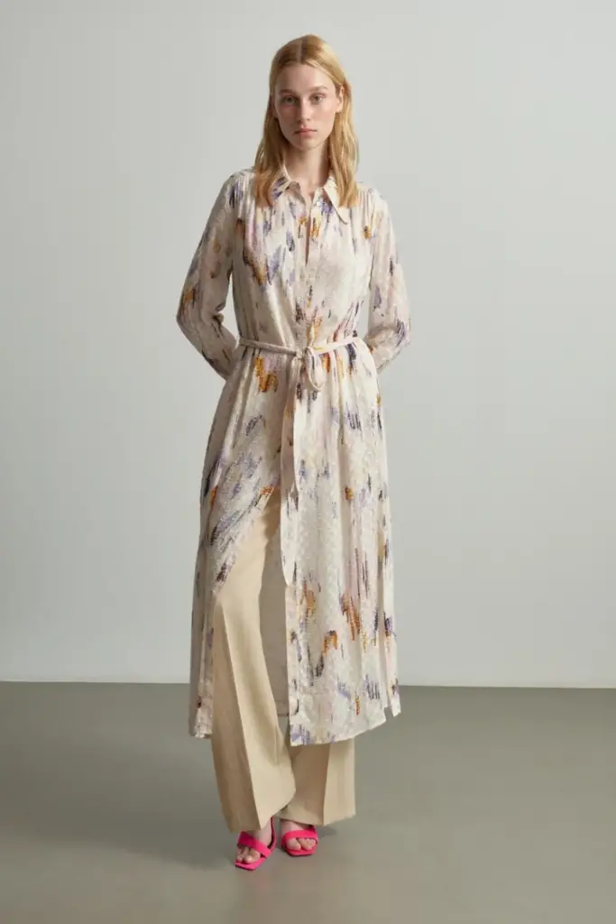 Lala Berlin Dress Derya viscose floral fountain pink Online Outlet