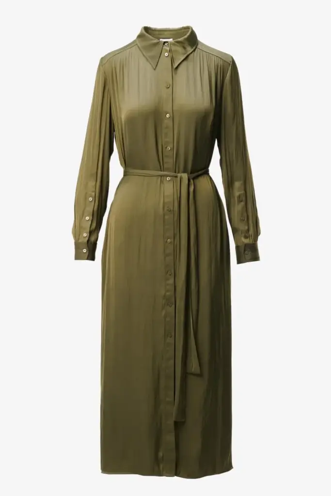 Lala Berlin Dress Derya polyester olive Zeitlich begrenztes Angebot