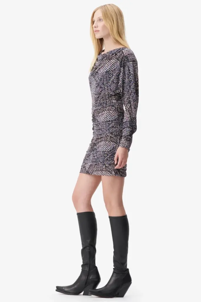 Lala Berlin Dress Danka viscose mix heritage star black Saisonale Angebote