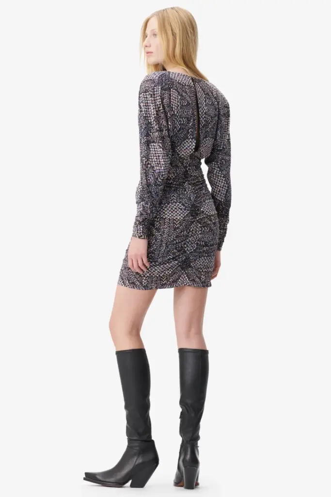 Lala Berlin Dress Danka viscose mix heritage star black Saisonale Angebote