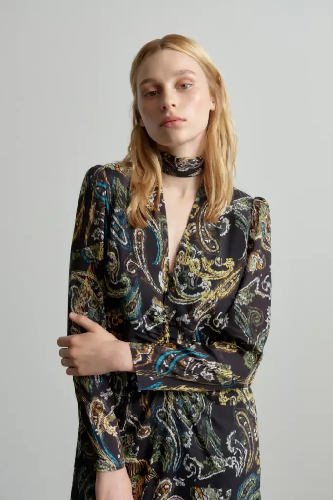 Lala Berlin Dress Damaso viscose/silk blend paisley park Kauf eins, bekomm eins gratis