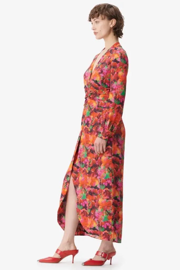 Lala Berlin Dress Damala viscose/silk blend shibori flower Tägliche Deals