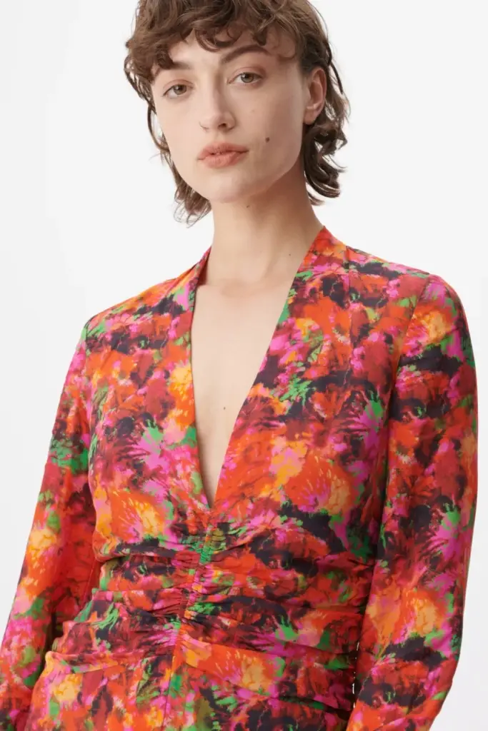 Lala Berlin Dress Damala viscose/silk blend shibori flower Tägliche Deals