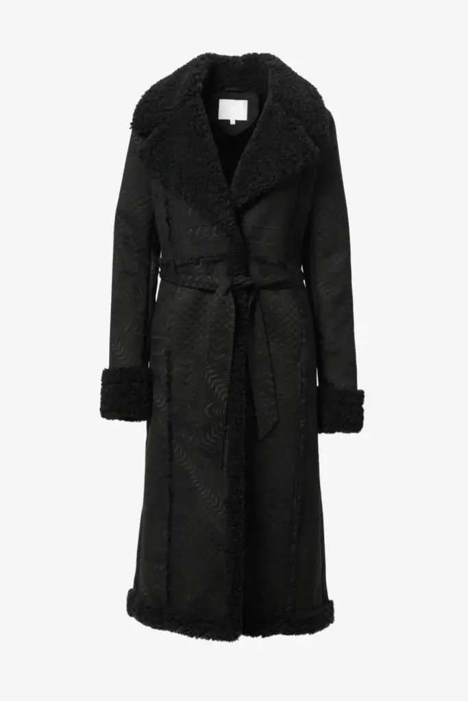 Lala Berlin Coat Osia polyester heritage star black Tiefpreis