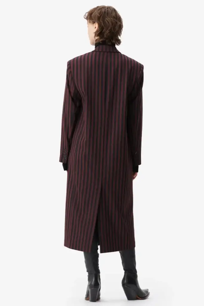 Lala Berlin Coat Odith polyester mix stripe fudge JETZT KAUFEN