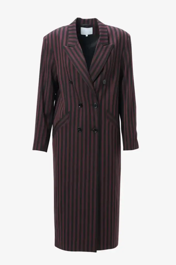 Lala Berlin Coat Odith polyester mix stripe fudge JETZT KAUFEN