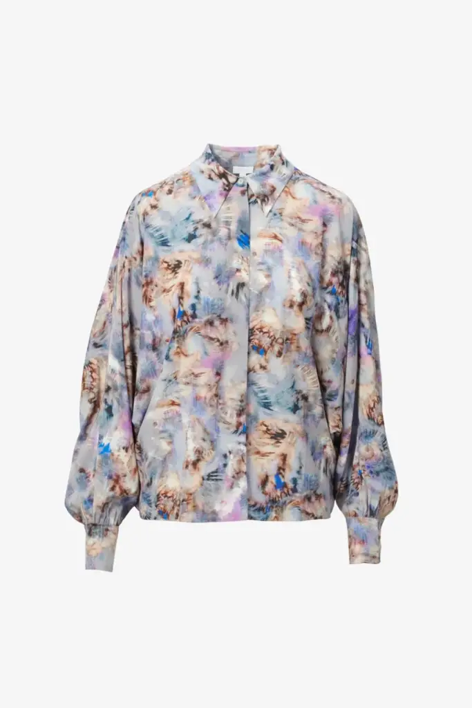 Lala Berlin Blouse Buccia viscose mix spiral shibori Zeitbegrenzte Promotion