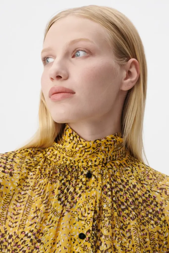 Lala Berlin Blouse Brooks viscose heritage star yellow Bis zu 60% Rabatt