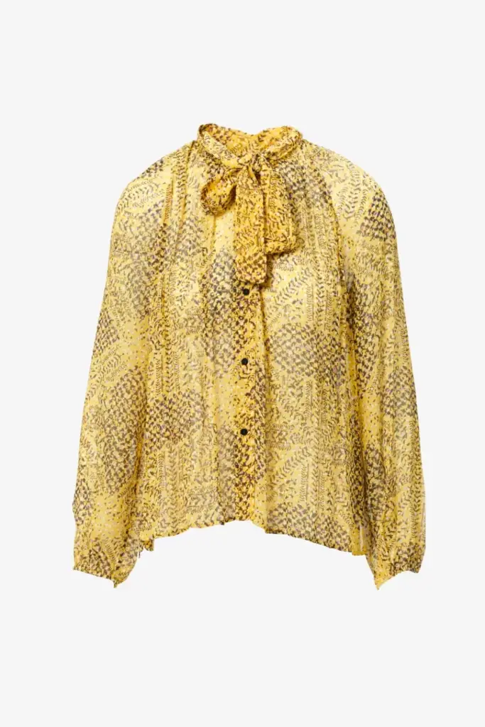 Lala Berlin Blouse Brooks viscose heritage star yellow Bis zu 60% Rabatt