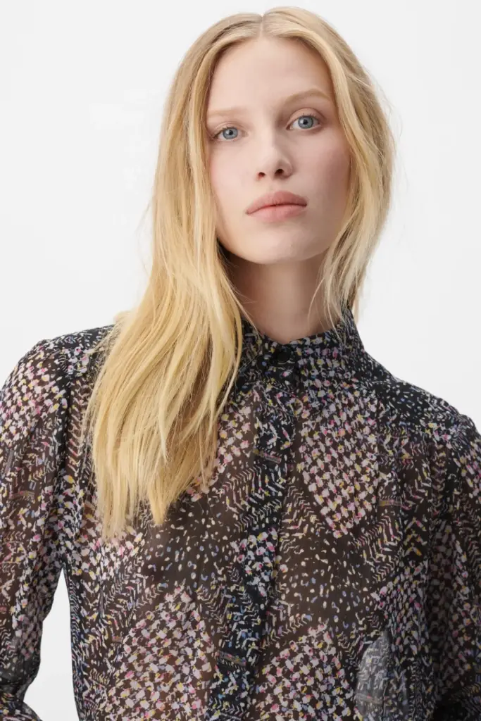 Lala Berlin Blouse Bling viscose heritage star black Nur für heute