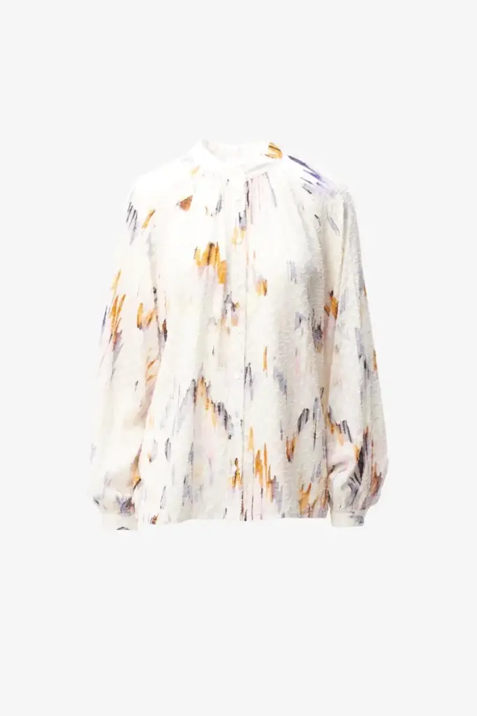 Lala Berlin Blouse Binoa viscose floral fountain pink Sonderangebot der Fabrik