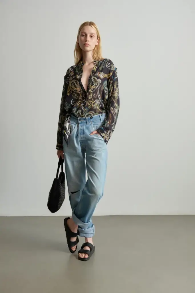Lala Berlin Blouse Baker viscose mix paisley park Super Rabatt