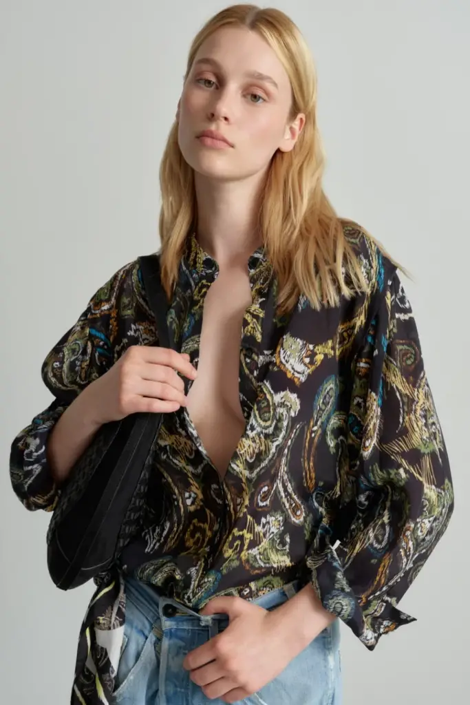 Lala Berlin Blouse Baker viscose mix paisley park Super Rabatt