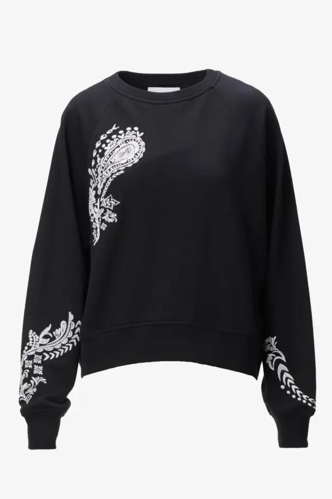 Lala Berlin Sweatshirt Ijora cotton paisley black Speichern exportieren