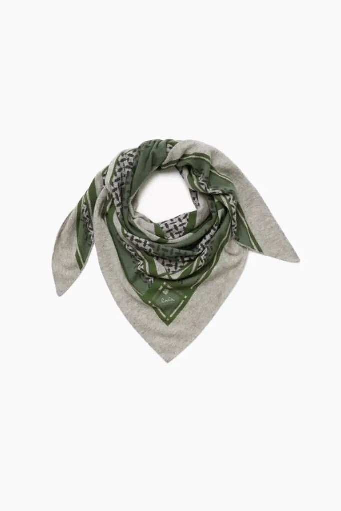 Lala Berlin Triangle Double Heritage cashmere flanella/olive 2025