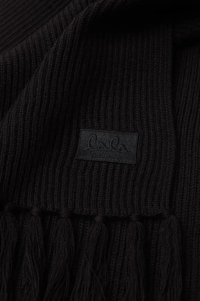 Lala Berlin Scarf Aminas wool mix lala black Fabrikverkauf