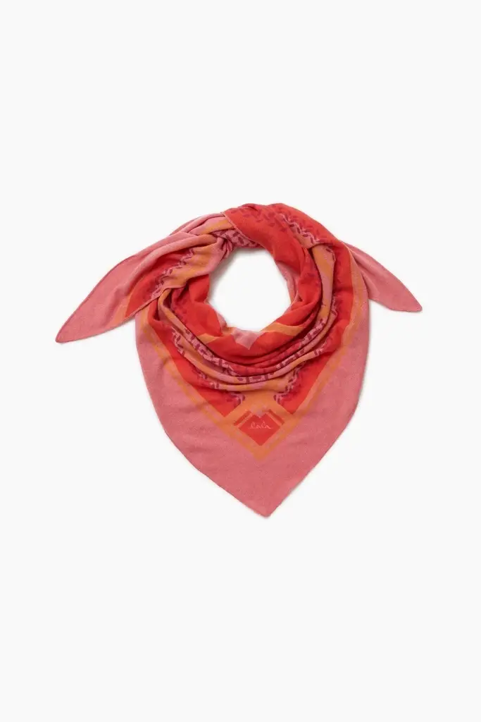 Lala Berlin Triangle Double Heritage cashmere rosa/orange Blitzverkäufe