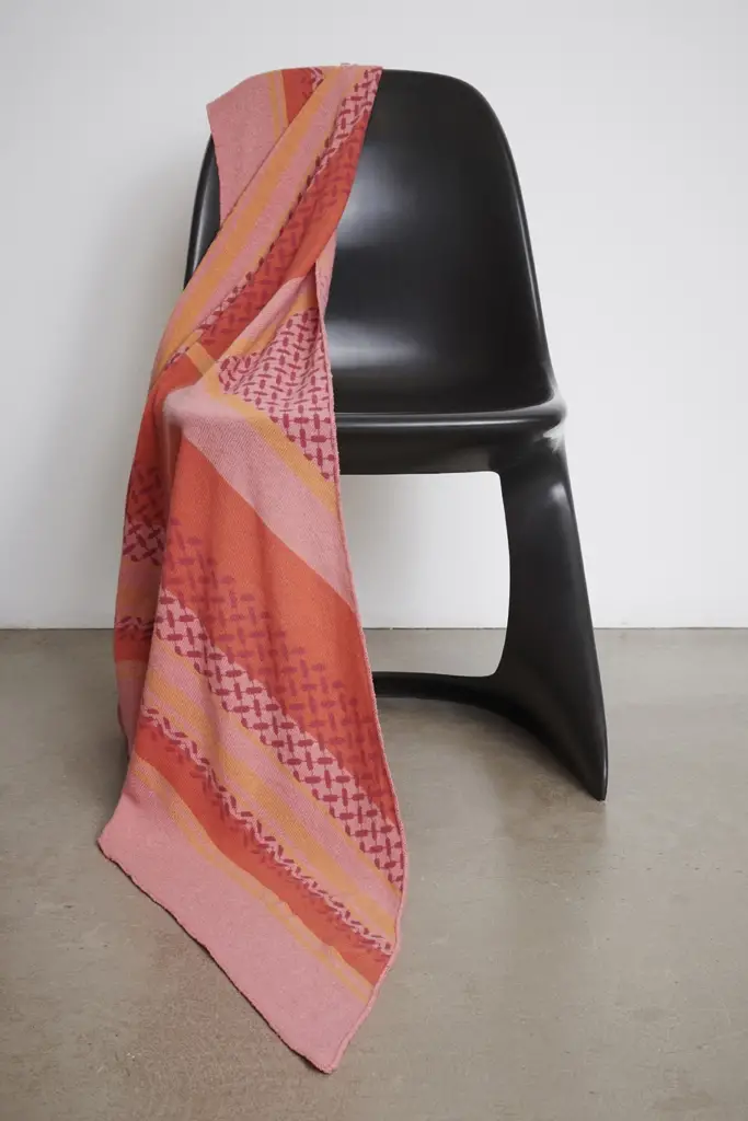 Lala Berlin Triangle Double Heritage cashmere rosa/orange Blitzverkäufe