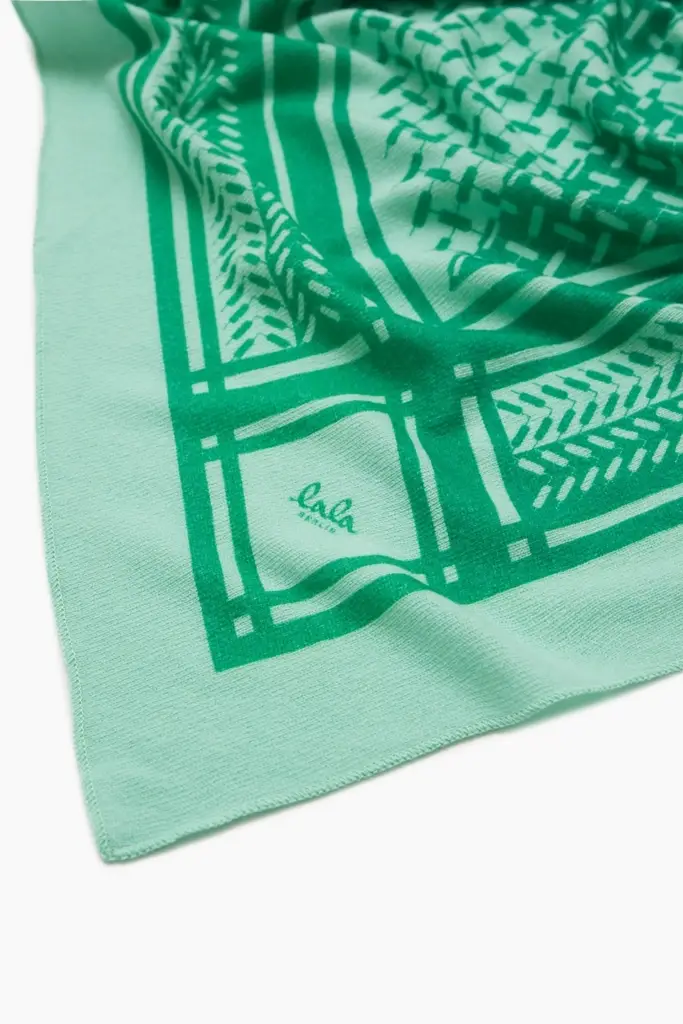 Lala Berlin Triangle Puzzle cashmere goryeo/green Fabrik Onlineshop