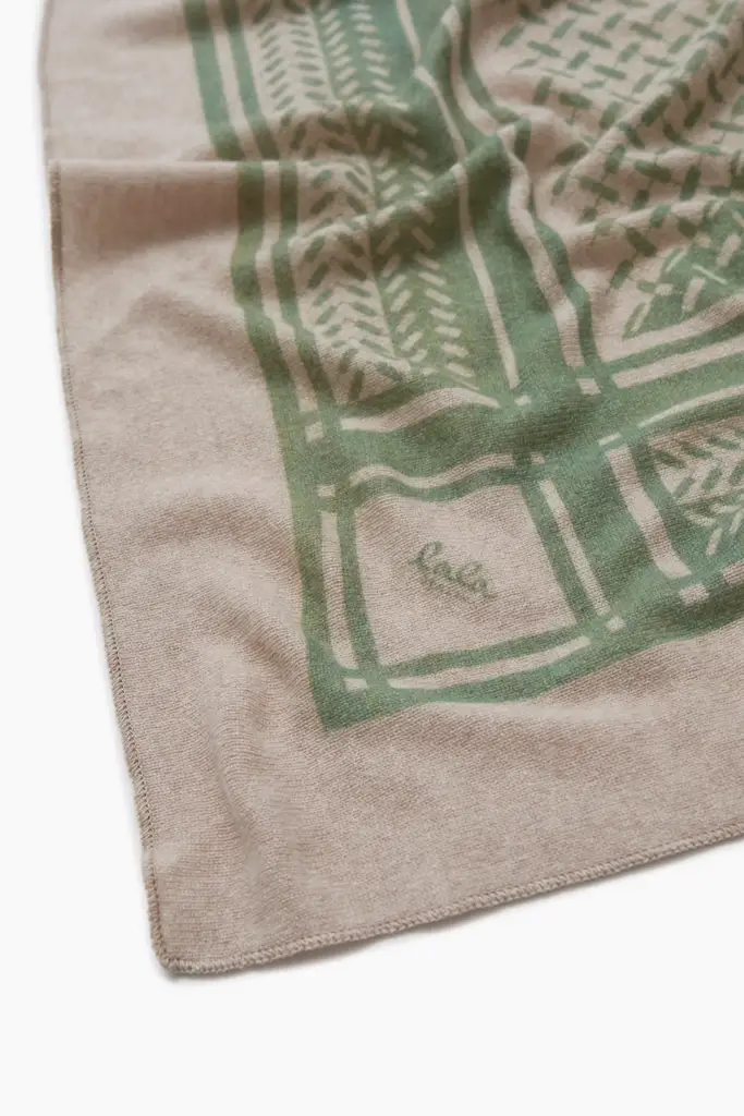 Lala Berlin Triangle Puzzle cashmere dune/sage Fabrikpreis