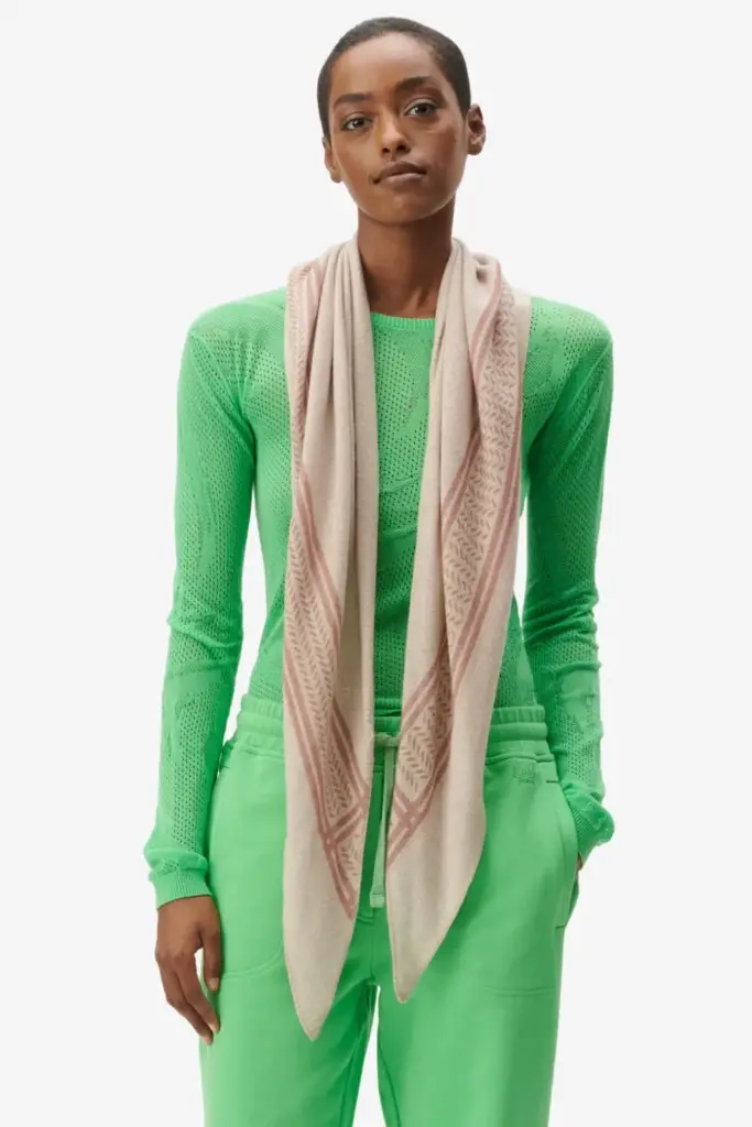Lala Berlin Triangle Heritage Double cashmere sand flip Großer Ausverkauf