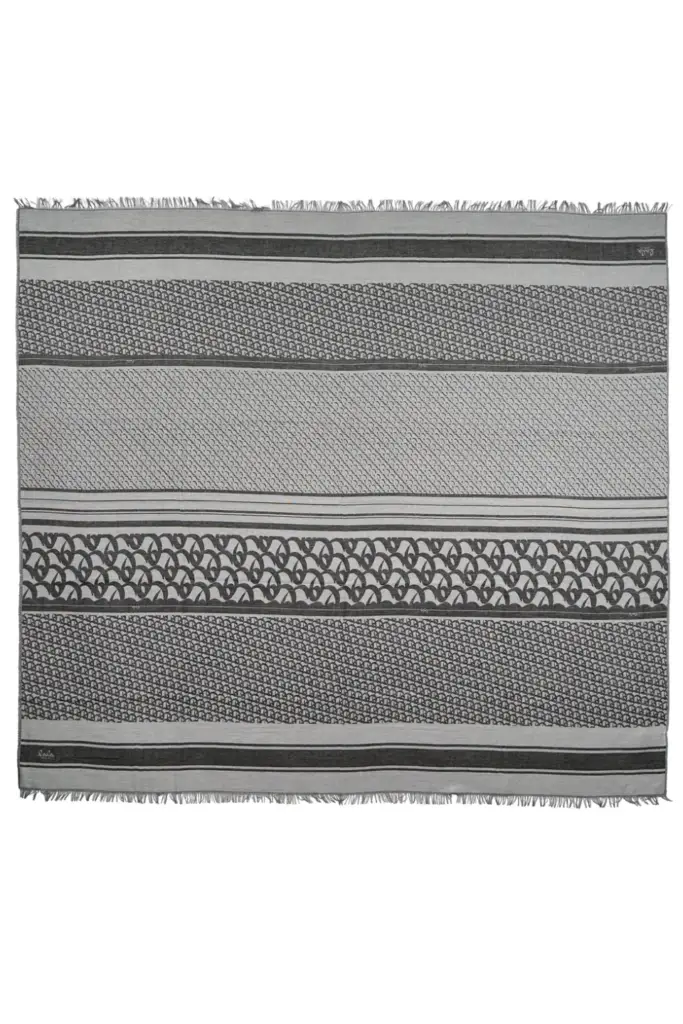 Lala Berlin Scarf Monogram viscose mix black/white Exklusivangebot
