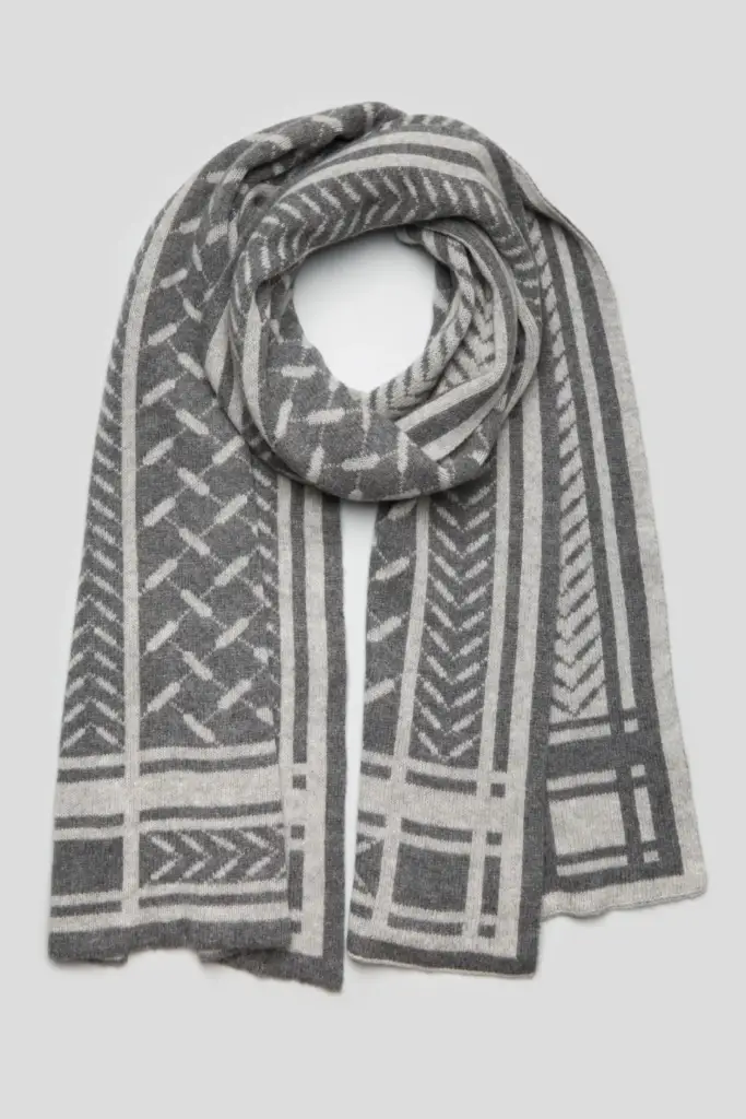 Lala Berlin Scarf Chuck cashmere light grey Preisnachlass