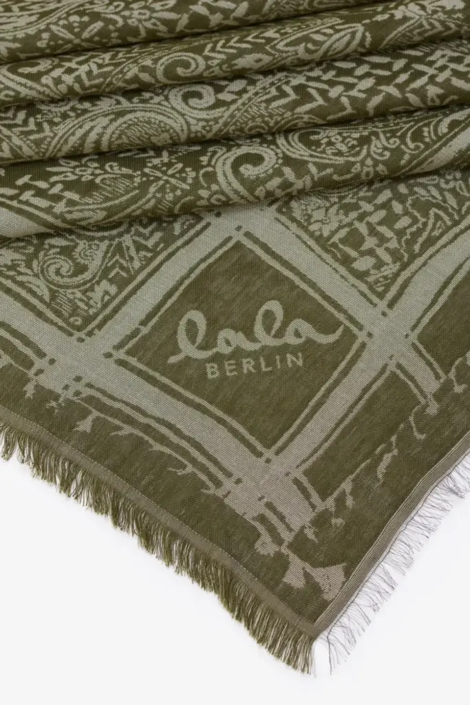 Lala Berlin Triangle Amalin viscose mix maze garden olive Vatertagsangebot