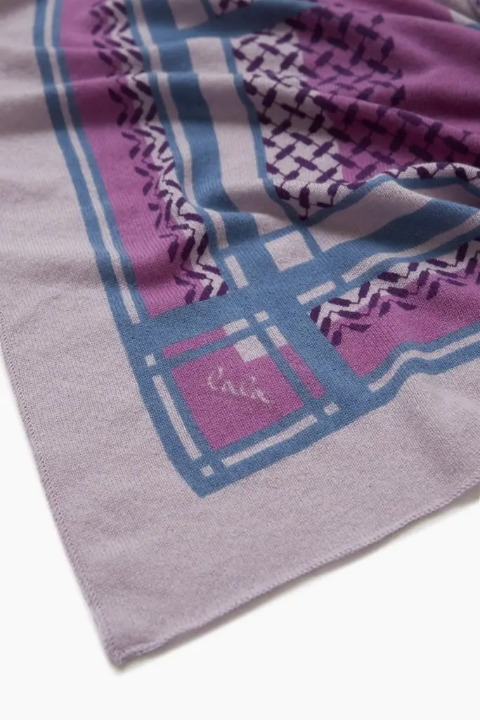 Lala Berlin Triangle Double Heritage cashmere kiko/denim Kostenlose Rückgabe
