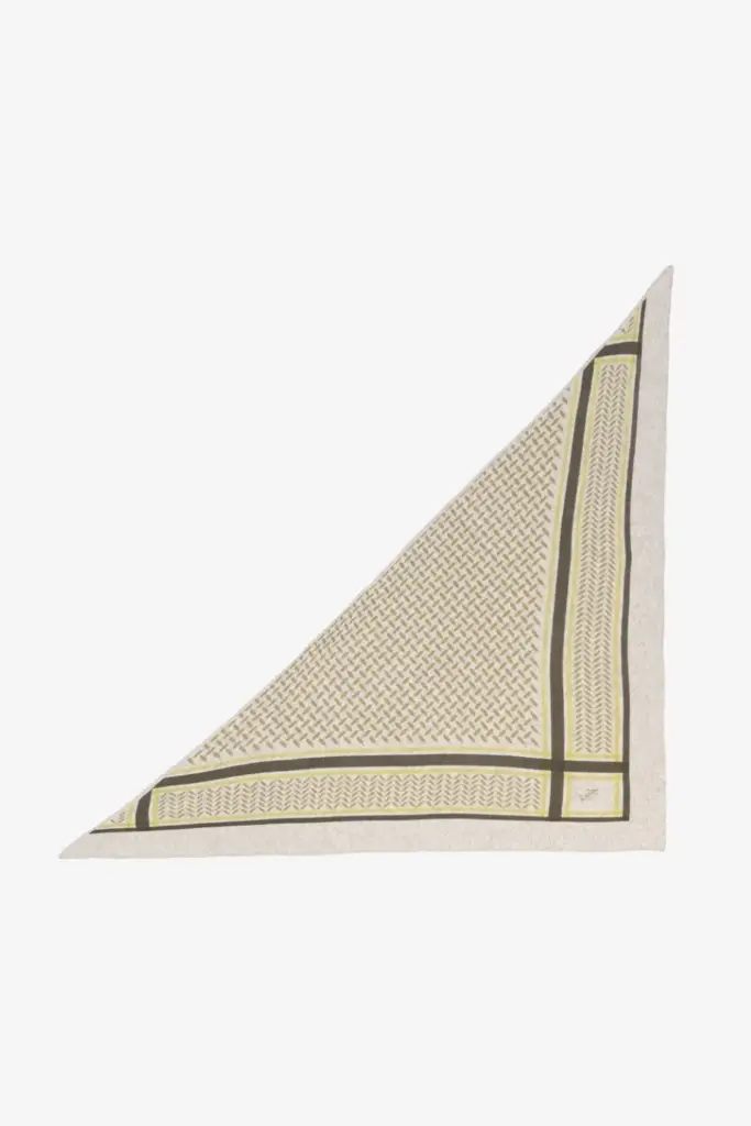 Lala Berlin Triangle Trinity cashmere cream/olive Letzte 3 Tage