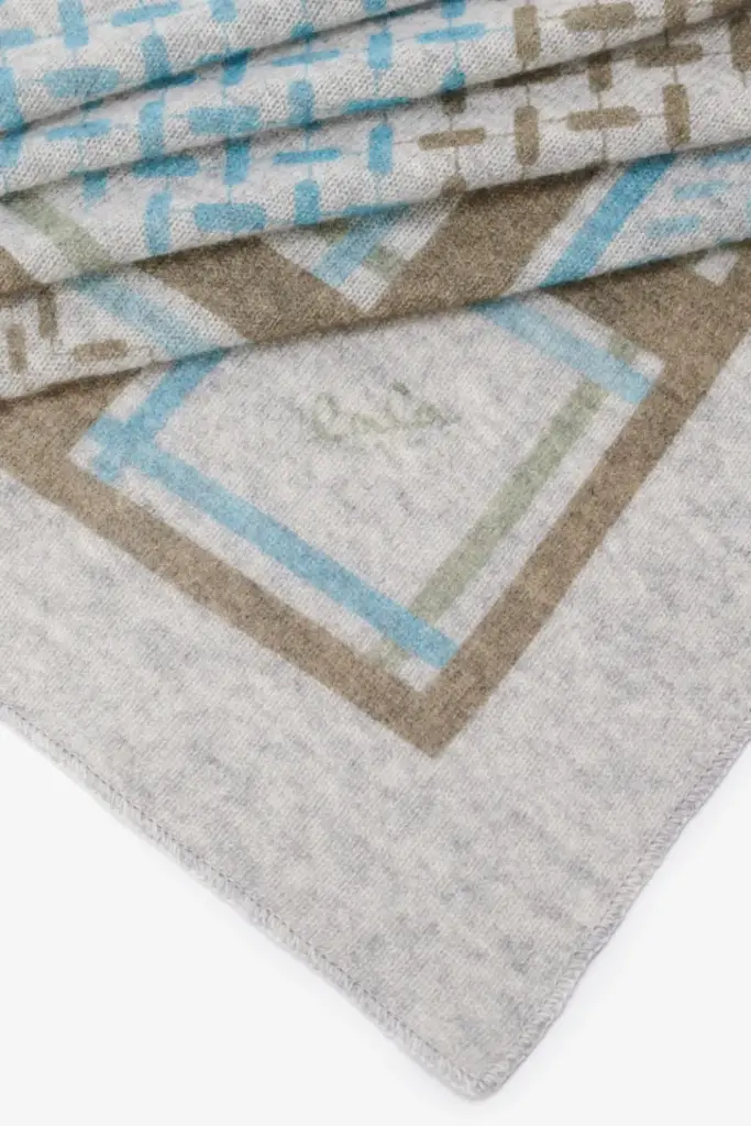 Lala Berlin Triangle Puzzle cashmere sage/blue Letzte 2 Tage