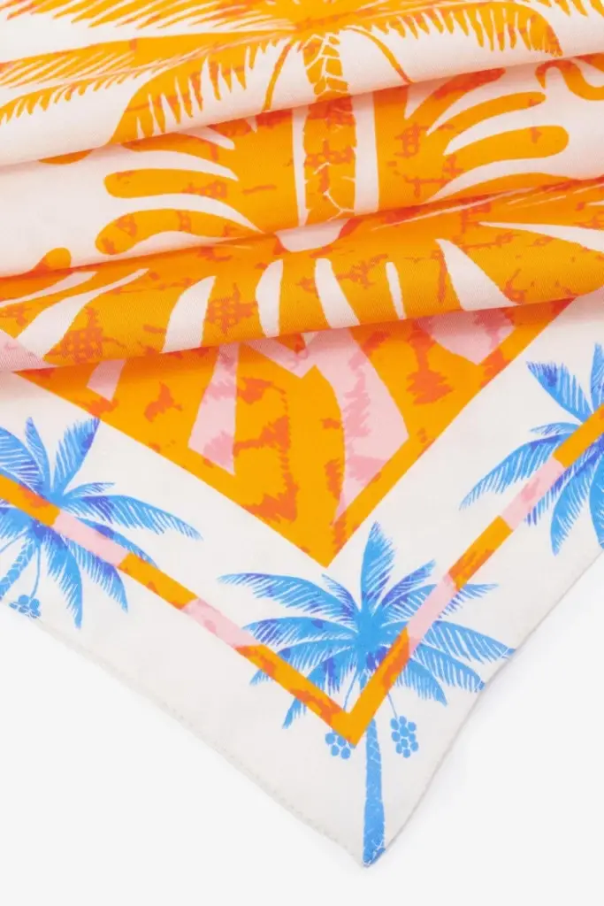 Lala Berlin Triangle Aina silk sunset palm orange Vierteljährliche Förderung