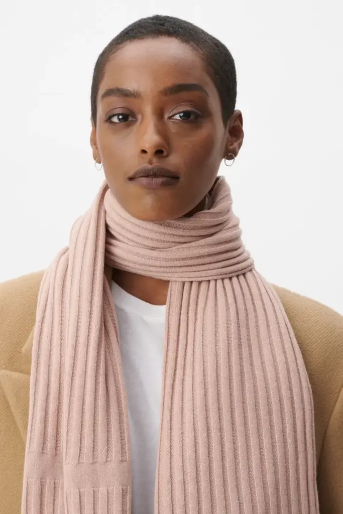 Lala Berlin Scarf Anissa wool mix rosewater Fabrikladen