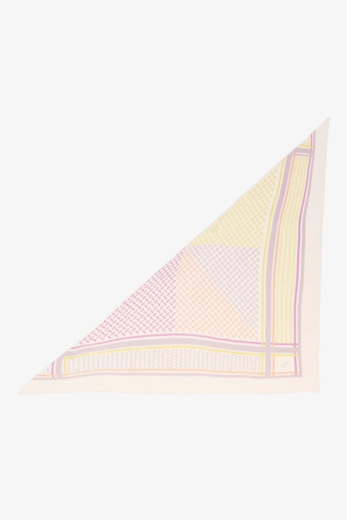 Lala Berlin Triangle Puzzle cashmere cream/pastels Im Verkauf