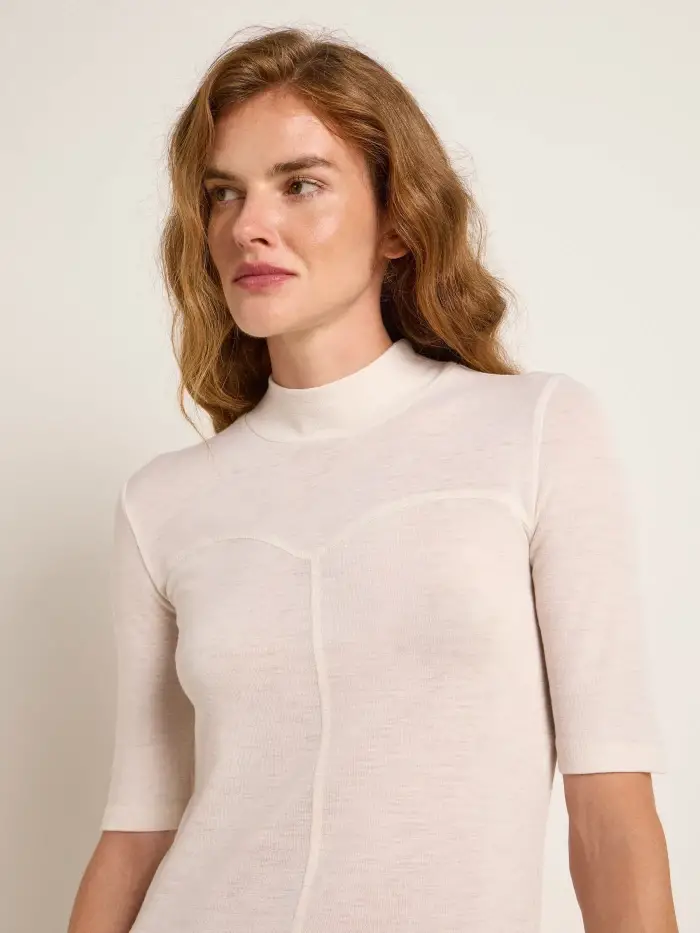 Lanius Halbarmshirt mit Stehkragen (GOTS) Räumungsverkauf