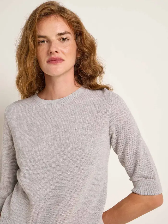 Lanius Struktur-Halbarmpullover (GOTS) VIP-Rabatte