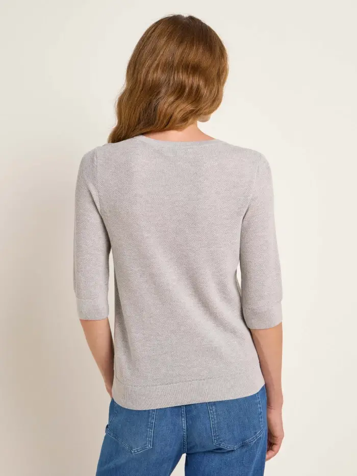Lanius Struktur-Halbarmpullover (GOTS) VIP-Rabatte